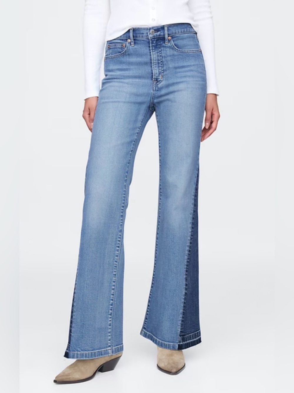 Gap High Rise Patched '70s Flare Jeans